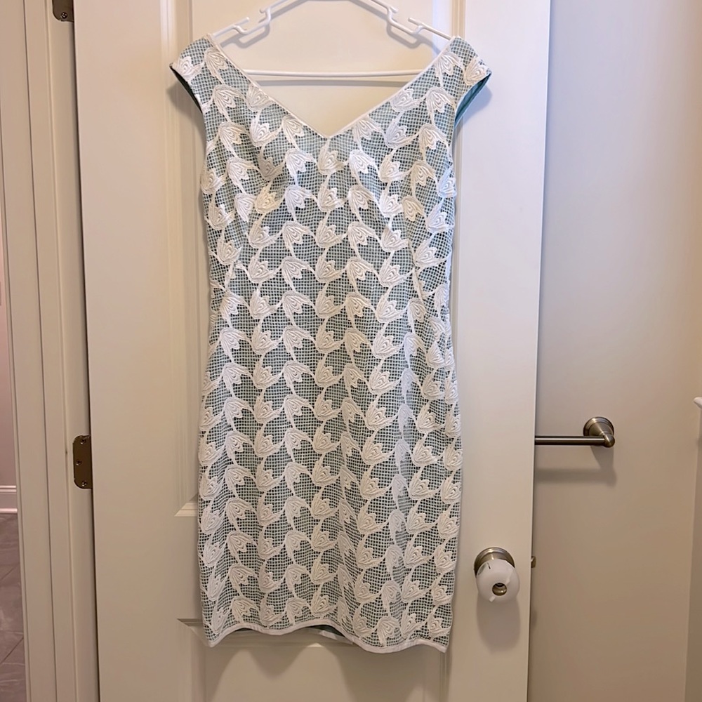 Tory Burch Light Blue Cap Sleeve Lace Dress - Size 4